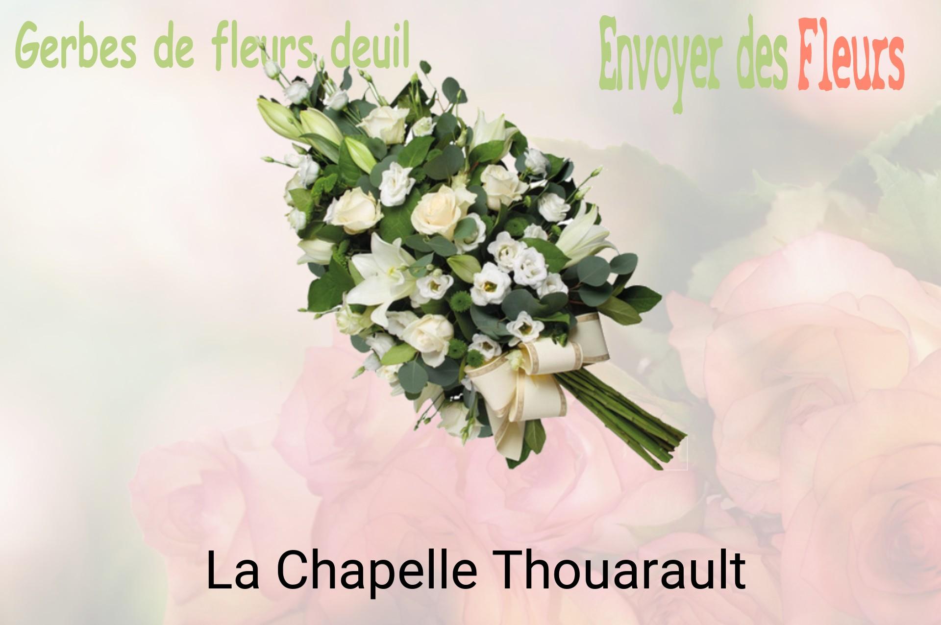 Gerbe de fleurs de deuil livrée à La Chapelle-Thouarault